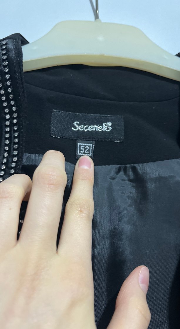 Uzun Kollu Siyah İşlemeli Kadın Etek Ceket Takım - Görsel 2