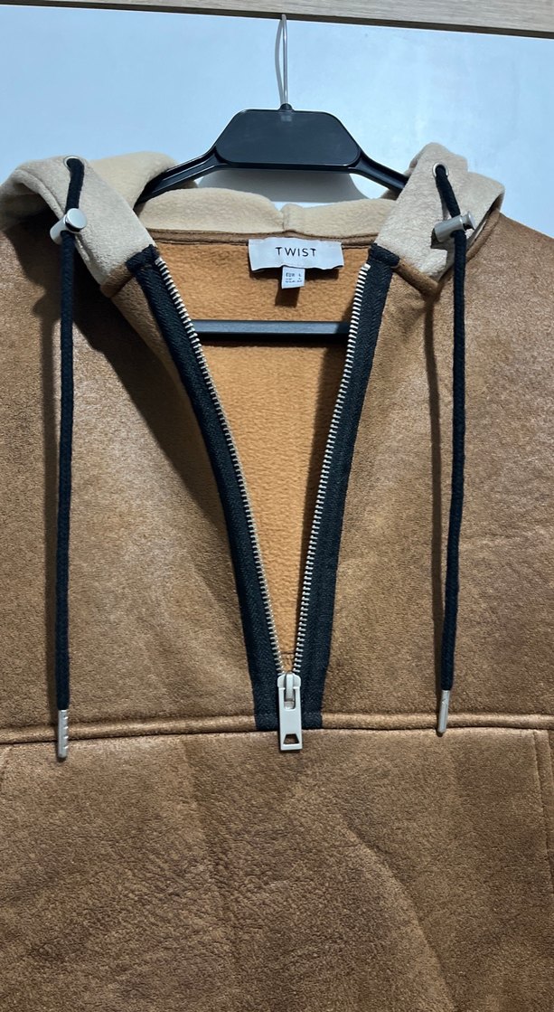 Kahverengi Kolsuz Ceket - Görsel 3