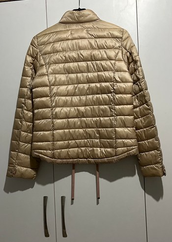 Parlak Bej Kadın Mont - Görsel 6