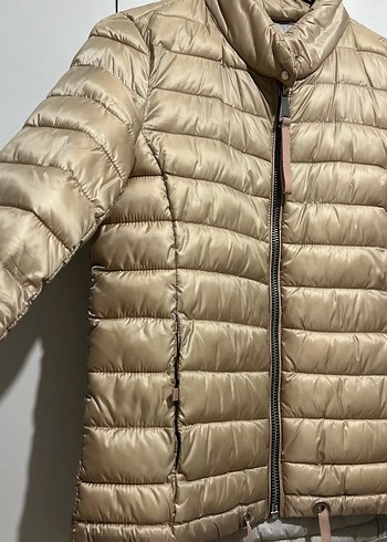 Parlak Bej Kadın Mont - Görsel 2