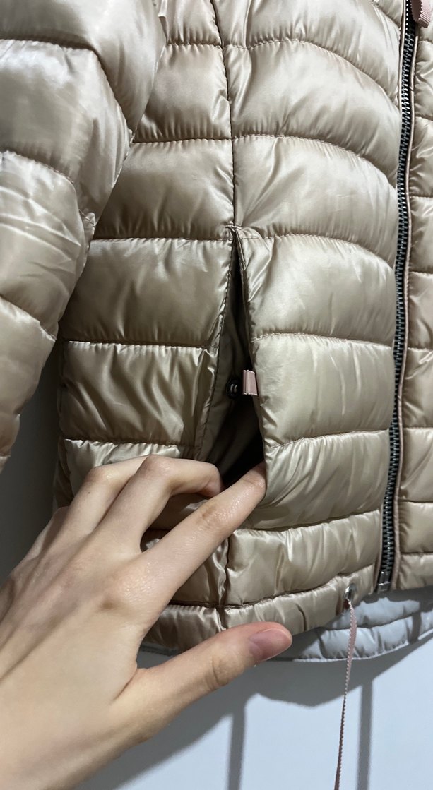 Parlak Bej Kadın Mont - Görsel 3