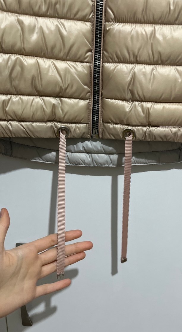 Parlak Bej Kadın Mont - Görsel 4