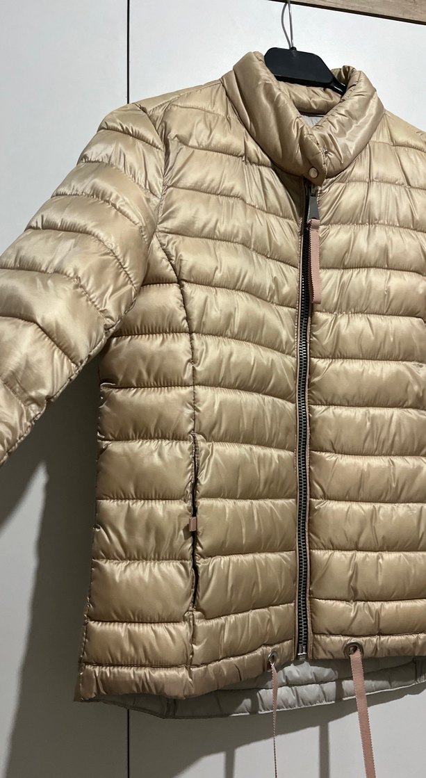 Parlak Bej Kadın Mont - Görsel 2