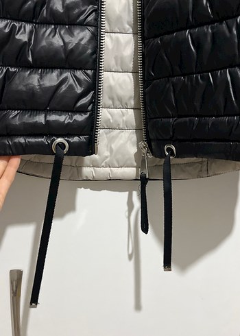 Siyah Fermuarlı Kadın Şişme Mont - Görsel 4