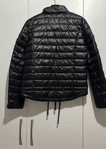 Siyah Fermuarlı Kadın Şişme Mont - Görsel 6