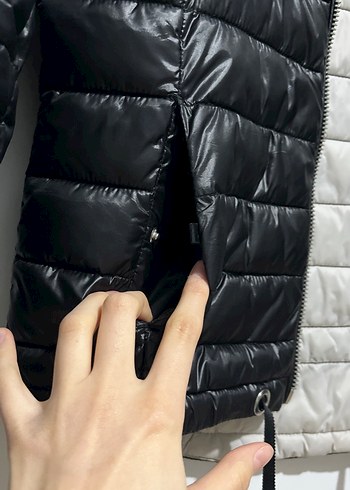 Siyah Fermuarlı Kadın Şişme Mont - Görsel 3