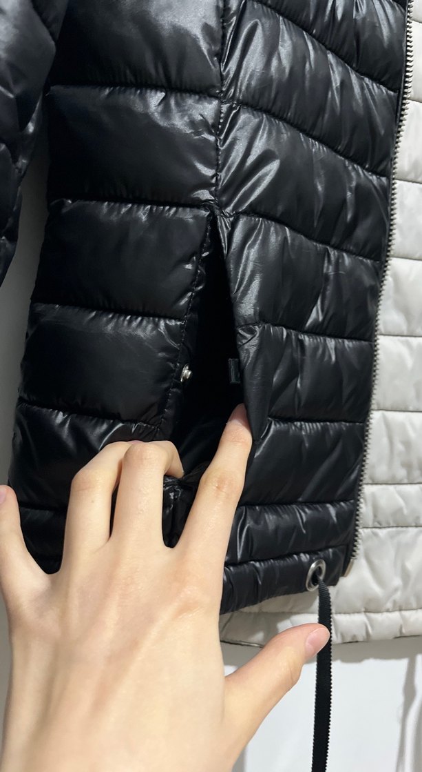 Siyah Fermuarlı Kadın Şişme Mont - Görsel 3