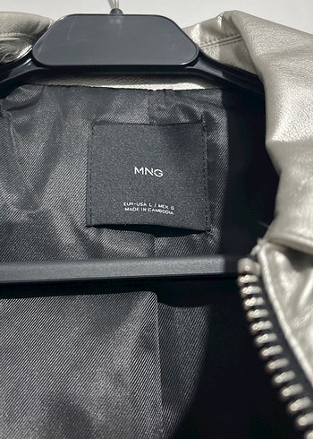 Gri Parlak Deri Kadın Ceket - Görsel 4