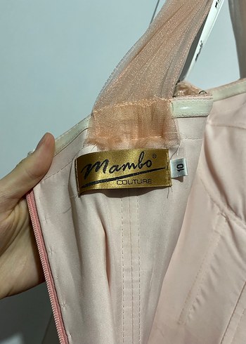 Nakışlı Yavru Ağzı Uzun Abiye Elbise - Görsel 7