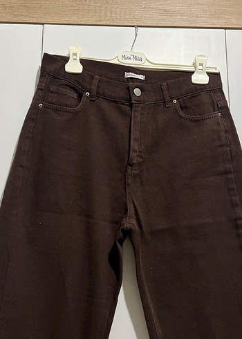 Kahverengi Kadın Denim Pantolon - Görsel 2