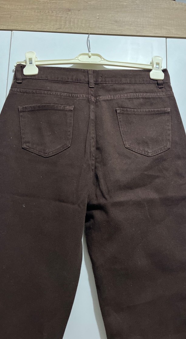 Kahverengi Kadın Denim Pantolon - Görsel 4