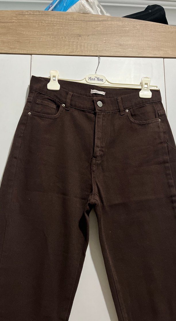 Kahverengi Kadın Denim Pantolon - Görsel 2