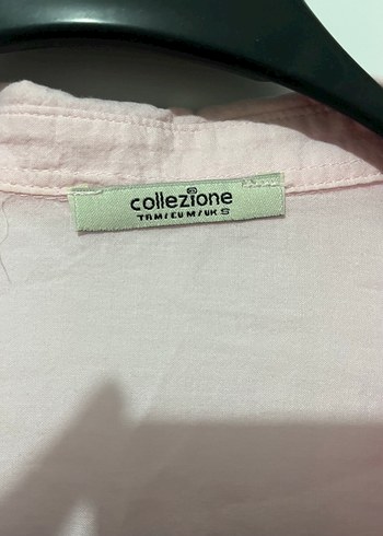 Pembe Keten Düğmeli Uzun Kollu Kadın Gömlek - Görsel 3