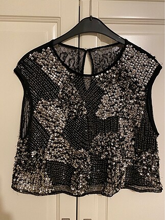 Zara pullu işlemeli bluz