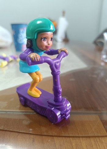 polly pocket Renkli Mor Çocuk Scooter'ı - Görsel 2
