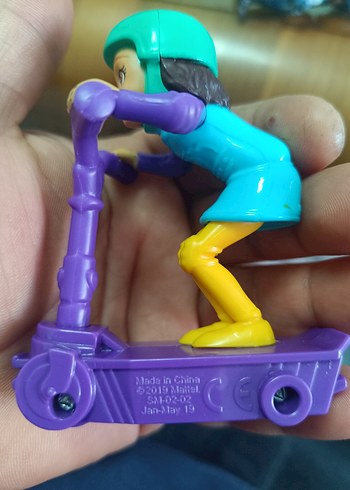polly pocket Renkli Mor Çocuk Scooter'ı - Görsel 3