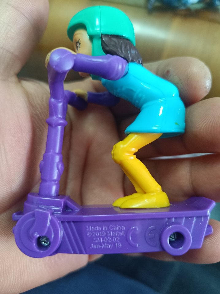 polly pocket Renkli Mor Çocuk Scooter'ı - Görsel 3
