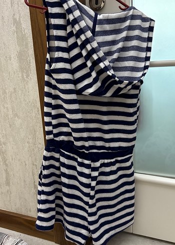 Çizgili  mayo üstü tulum - Görsel 2