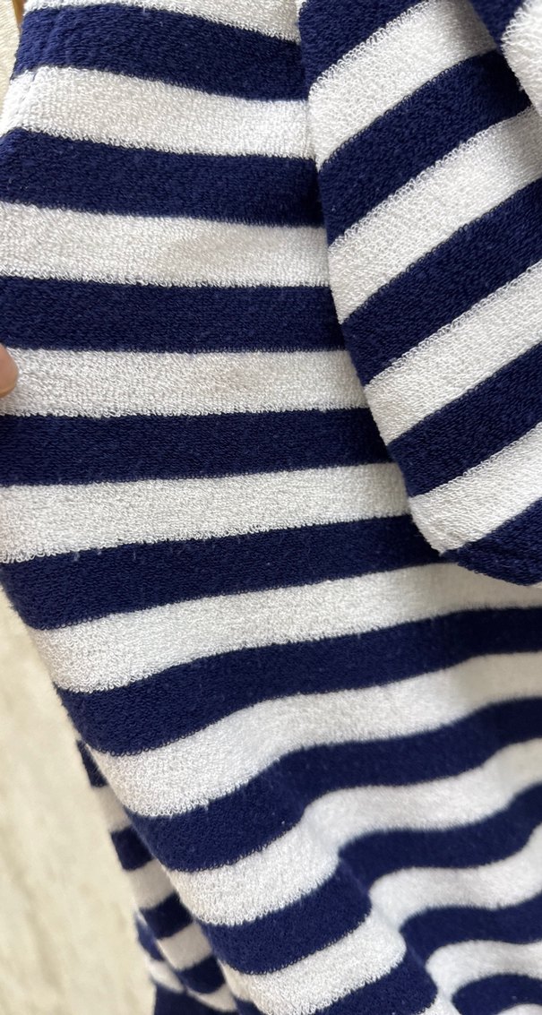 Çizgili  mayo üstü tulum - Görsel 3