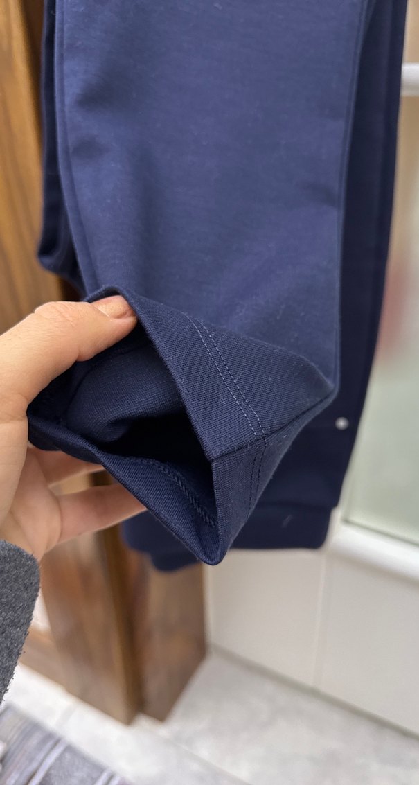 Kadın Lacivert Fermuarlı Kumaş Pantolon - Görsel 4