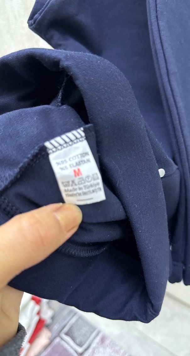 Kadın Lacivert Fermuarlı Kumaş Pantolon - Görsel 3