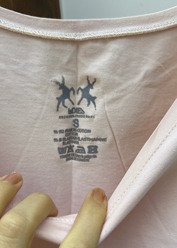 Pembe Kadın Kısa Kollu Tek Renk Tişört - Görsel 2