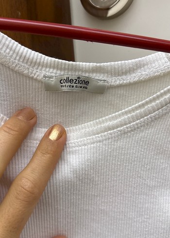 Kadın Beyaz Kısa Kollu Pamuklu Tişört - Görsel 2