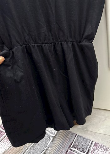 Siyah Mini Kadın Tulum - Görsel 2