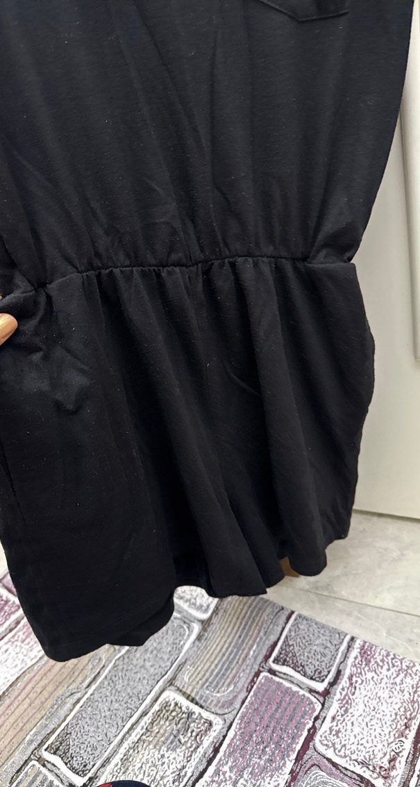 Siyah Mini Kadın Tulum - Görsel 2