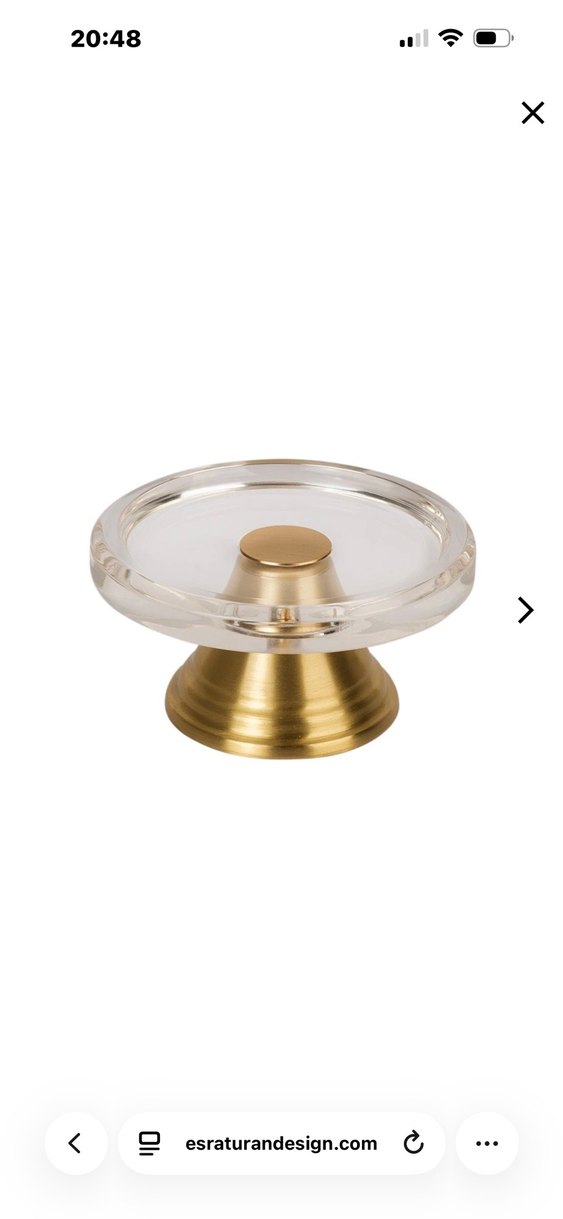 Hivda Karakoç Pirinç Ayaklı Pleksi Lokumluk - Görsel 2