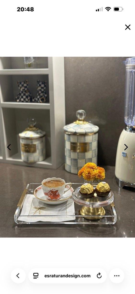 Hivda Karakoç Pirinç Ayaklı Pleksi Lokumluk - Görsel 4