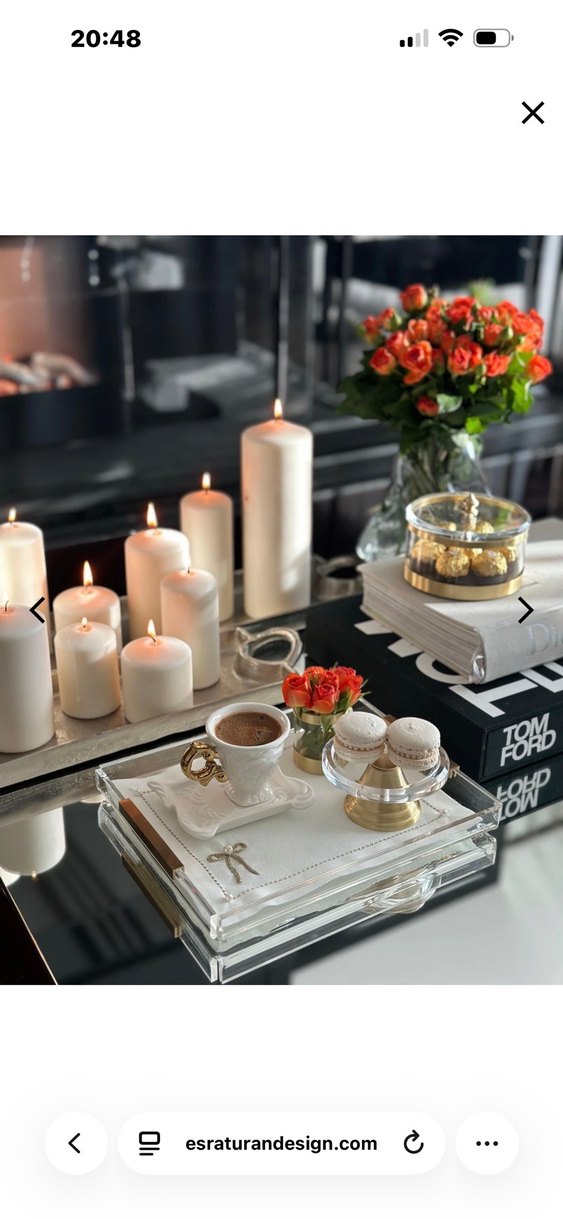 Hivda Karakoç Pirinç Ayaklı Pleksi Lokumluk - Görsel 5