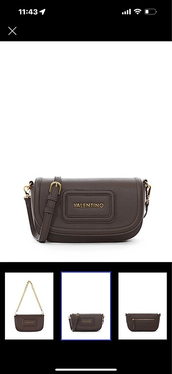 Beden kahverengi Renk Valentino Acı Kahve Askılı Çanta