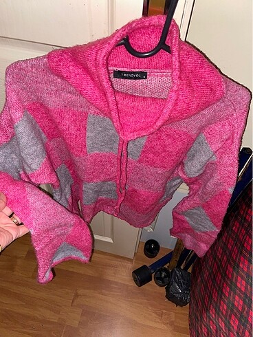 #trendyol #kazak #pembe #ekose
