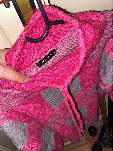 m Beden #trendyol #kazak #pembe #ekose