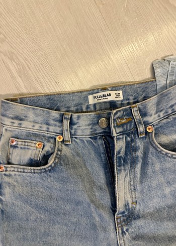 34 Beden mavi Renk Kadın pull&bear 34 mom Denim Pantolon