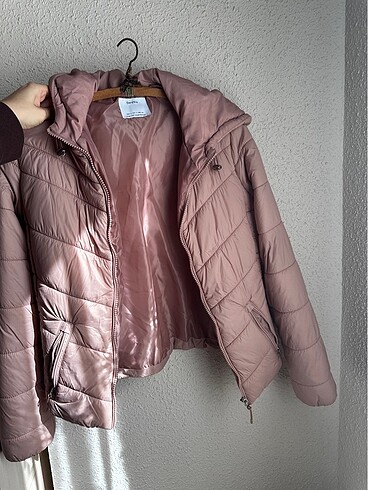s Beden pembe Renk bershka mont pembe