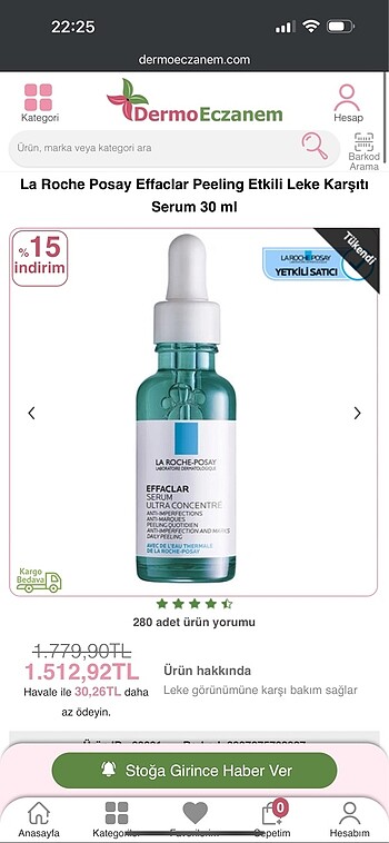 La Roche Posay Effaclar Peeling Etkili Leke Karşıtı Serum 30 ml