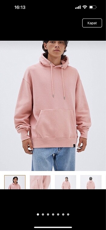 pull&bear sweatshirt erkek oversize xs etiketli