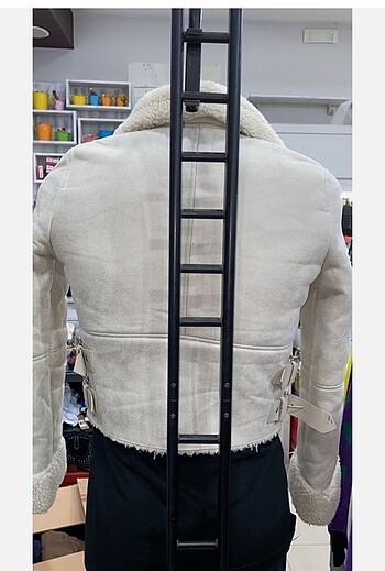 s Beden beyaz Renk Bershka biket ceket s