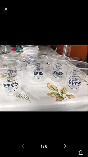 Efes Yazılı Plastik İçecek Bardağı