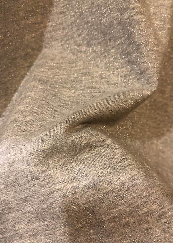 l Beden Gri Yüksek Yakalı Kadın Sweatshirt