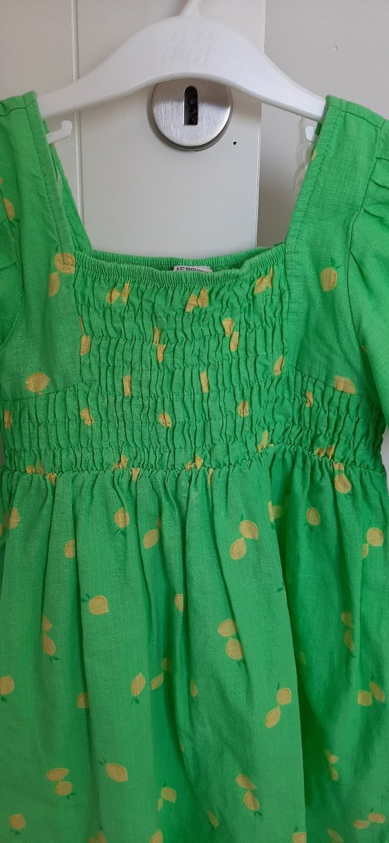 Kız Çocuk Yeşil Kısa Kollu Elbise - Görsel 3