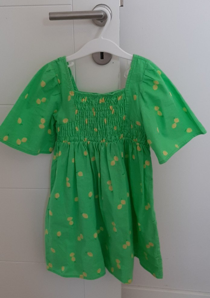 Kız Çocuk Yeşil Kısa Kollu Elbise - Görsel 2
