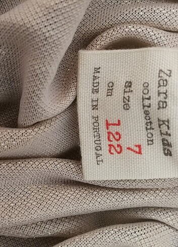 7 Yaş Beden altın Renk Zara simli etek