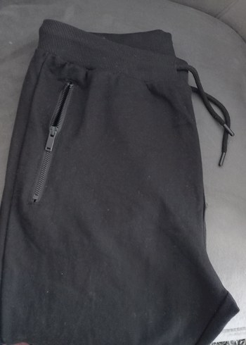 Erkek Siyah Fermuarlı Rahat Kesim Eşofman - Görsel 3