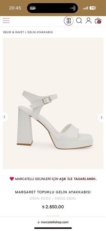 Marcatelli Gelin ayakkabısı platform topuklu - Görsel 6