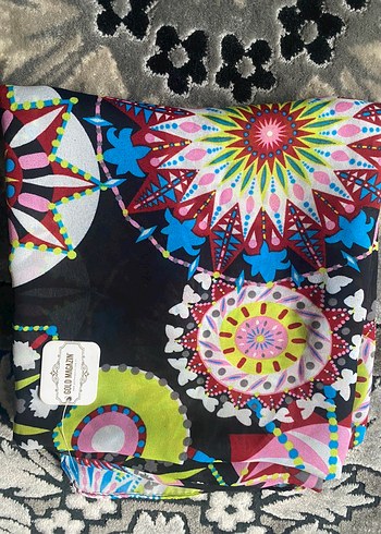 Kadın Çok Renkli Fırfırlı Bohem Fular - Görsel 2