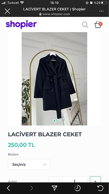 BLAZER CEKET HİÇ KULLANILMAMIŞ