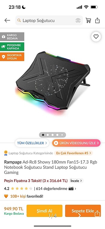 RAMPAGE LAPTOP SOGUTUCU